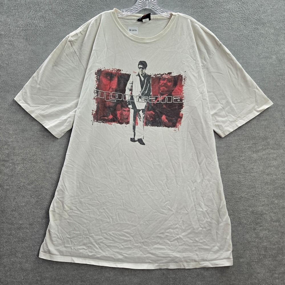 VINTAGE Scarface Men Shirt 3XL Single Stitch Tony Montana Mafia 90s USA READ